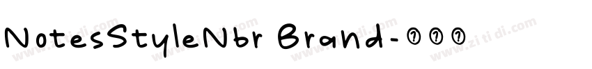 NotesStyleNbr Brand字体转换